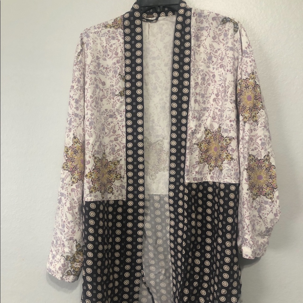 Free People Mandarin style cardigan style coat